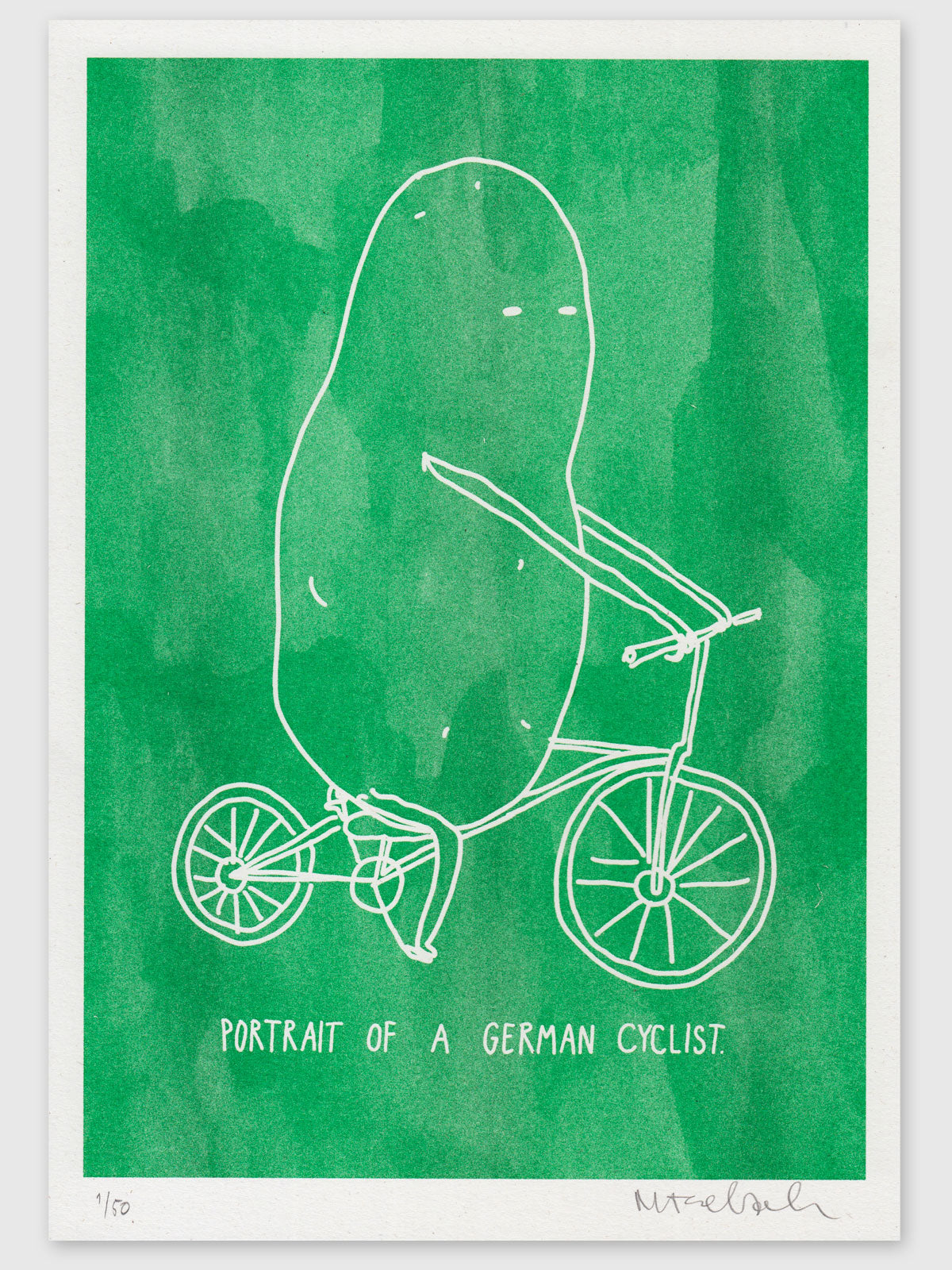 German Cyclist (Riso Print, A4) – Stef Mosebach